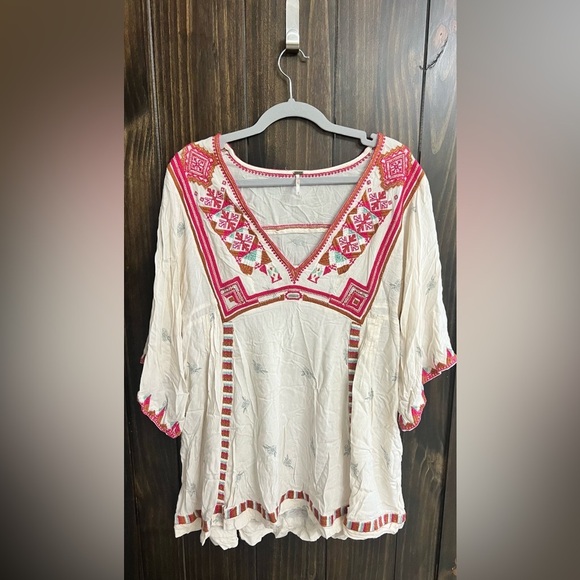 Free People Embroidered Boho Tunic Mini Dress 🖤 - Picture 7 of 10